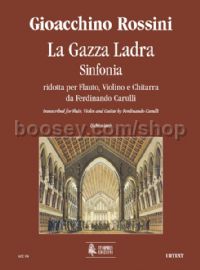 La Gazza Ladra. Sinfonia for Flute, Violin & Guitar (score & parts)