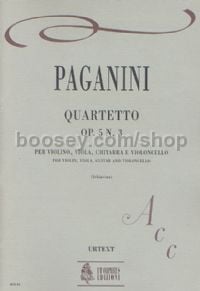 Quartet Op. 5 No. 3 for Violin, Viola, Guitar & Cello (score & parts)