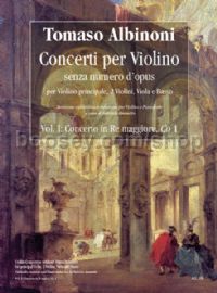 Violin Concertos, Vol. 1: Concerto in D major, Co 1. Critical Edition (Piano Reduction)