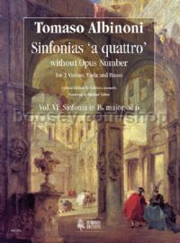 Sinfonias ‘a quattro’, Vol. 6: Sinfonia in Bb major, Si 6 (score)