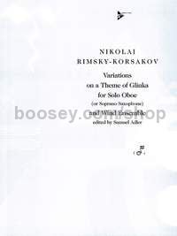 Variations on a Theme of Glinka - oboe (soprano saxophone) & wind ensemble (score & parts)