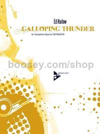 Galloping Thunder - 4 saxophones (SATBar/AATBar) (score & parts)