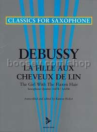 La Fille aux Cheveux de Lin - 4 saxophones (SATBar/AATBar) (score & parts)