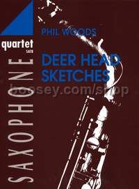 Deer Head Sketches - 4 saxophones (SATBar) (score & parts)