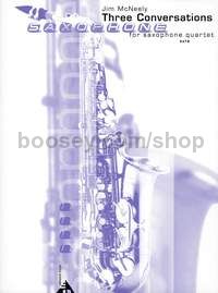 3 Conversations - 4 saxophones (SATBar) (score & parts)