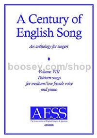 Century Of English Song Vol. 8 (Med/Low Female Voice & Piano)