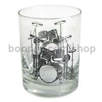 Clear Glass Tumbler - Drum Set Design