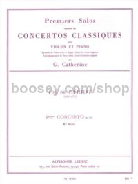 First Solos extracted from the Classic Concertos (Beriot''s Concert No. 9), for Violin and Piano