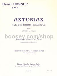 Asturias Sur Des Themes Espagnols, Op. 84 (Alto Saxophone/Piano)