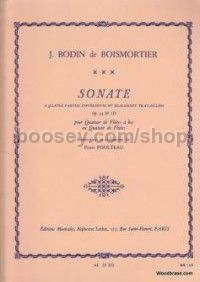 Sonate Op.34, No.3 en 4 Parties... (4 Flutes)