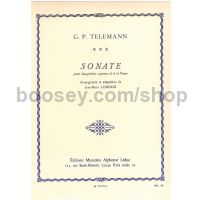 Sonata in C minor TWV 41:A3, (Arr. Tenor Saxophone)