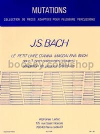 Petit Livre d'Anna Magdalena Bach (3 Percussion)