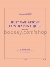Huit variations contrapuntiques (25') pour piano 2 mains