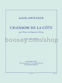 Chanson de la c te (3') pour Tenor (ou Soprano) et Piano (poeme C. Cros)