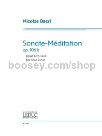 Sonate-Méditation for Solo Viola Op.106b
