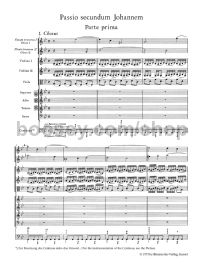 St. John Passion BWV245 (Violin 1 Part)