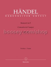 Concerto In F Major Hwv 331 (Score)