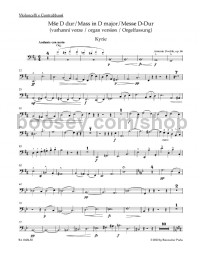 Mass in D major Op.86 Organ Version (Cello/Bass)