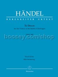 Te Deum for the Victory at the Battle of Dettingen HWV 283 (vocal score)