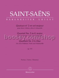 Quartet for two Violins, Viola and Violoncello no. 2 in G major op. 153 (Set of Parts)