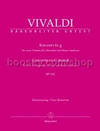 Concerto for two Violoncellos, Strings and Basso continuo in G minor RV 531 (2 Cellos & Piano)