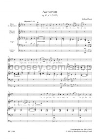 Ave verum Op.65/1 N 123 (Choral Score)