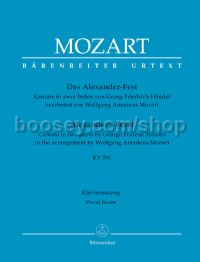 Alexander's Feast K. 591 (arr. Mozart) (vocal score)