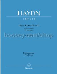 Missa Sancti Nicolai (St Nicholas Mass) Vocal Score & Piano Reduction
