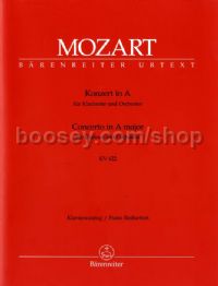 Clarinet Concerto in A K.622 - clarinet in A & piano