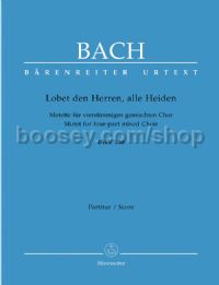 Lobet den Herrn alle Heiden BWV230 (Choral Score)