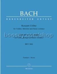 Violin Concerto in E major BWV 1042 (full score)