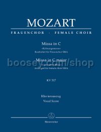 Missa C major K. 317 "Coronation Mass" (arr. female choir) (vocal score)