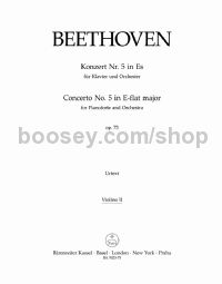 Concerto No. 5 for in Eb major for Pianoforte and Orchestra, op. 73 - violin 2 part