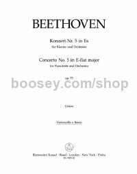 Concerto No. 5 for in Eb major for Pianoforte and Orchestra, op. 73 - cello/bass part