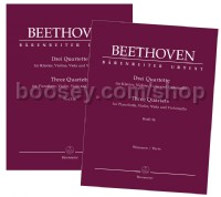 Three Quartets for Pianoforte, Violin, Viola and Violoncello WoO 36 (Score & Parts)