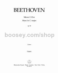 Mass in C major Op. 86 - organ part