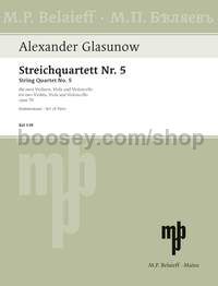 String Quartet No. 5 in D minor op. 70 (set of parts)
