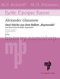 2 Pieces from the ballet Raymonda aus op. 57 - violin & piano