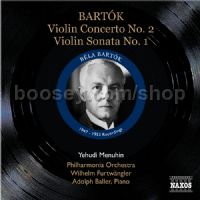 Violin Concerto No.2 Sz 112/Violin Sonata No.1 Sz 75 (Naxos Historical Audio CD)