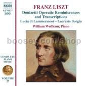 Complete Piano Music (27): Donizetti Opera Transcriptions (Naxos Audio CD)