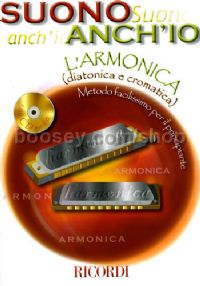 Suono Anch'io l'armonica (diatonica e cromatica) (Harmonica) (Book & CD)