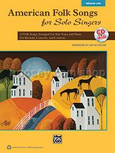 American Folk Songs For Solo Singers - medium/low voice (Bk & CD)