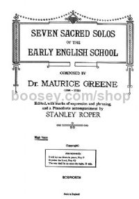 Seven Sacred Solos (early english school) high voice
