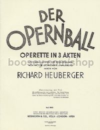 Der Opernball (german vocal score)