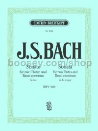 Trio Sonata in G major, BWV 1039 - 2 flutes & basso continuo