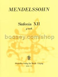 Sinfonia XII in G minor - string ensemble (score)