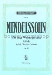 Die erste Walpurgisnacht op.60 (vocal score)