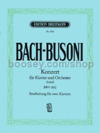 Harpsichord Concerto in D minor BWV 1052 - piano solo & reduction