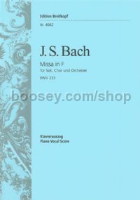 Mass in F major BWV 233 (vocal score)