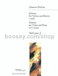 Scherzo in C minor WoO post. 2 (3rd movement of the 'F.A.E.-Sonata') - violin & piano